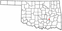 Location of Stuart, Oklahoma