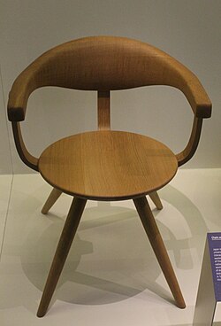 Oak armchair designed by Sori Yanagi, Japan, 1978