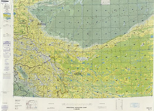 From the Operational Navigation Chart; map including Makit (labeled as Markit (Mai-kai-t'i))(DMA, 1980)[b]