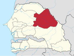 Location of Matam in Senegal