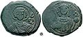 Tetarteron of Manuel I Komnenos, showing a bust of George (12th century)