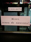 Notices to customers of Mel's Diner, Lafayette, Louisiana