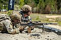 U.S. infantryman with an M250 at the 2026 Best Mortar Competition