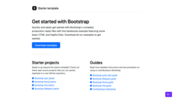 Example of a webpage using Bootstrap framework