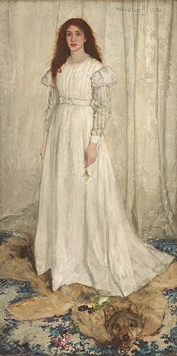 Symphony in White No. 1 – The White Girl, by James McNeill Whistler (1862).