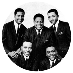 The Dells in 1967: (Top row, L-R): Michael McGill, Marvin Junior, Verne Allison. (Bottom row, L-R): Chuck Barksdale, Johnny Carter.