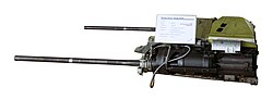 French 30 mm DEFA cannon, , developed from the German Mauser MG 213 to fire mine shells.[25]