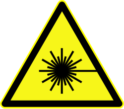 European laser warning symbol
