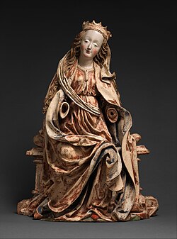 Gothic – Enthroned Virgin, c. 1490 – c. 1500, limewood with gesso, paint and gilding, Metropolitan Museum of Art