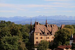 Gorgier Castle above the village