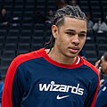Kyshawn George was selected 24th overall by the New York Knicks (traded to the Washington Wizards).