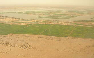 Farmland in the river area