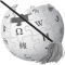 Wikipedia globe and sysop mop