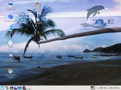 Screenshot of OpenTLE Live CD 5.5 -- a Thai localized Linux Live-CD