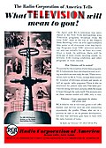 Ad for the beginning of RCA experimental television broadcasting (New York City, 1939)