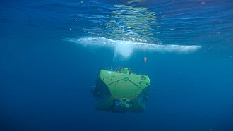 Underwater view of the Bakunawa shortly after the start of the descent