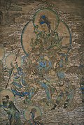 A painting of the Buddhist manjusri, Yulin Caves