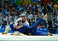 Ground fighting in Judo.