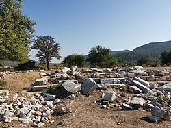 The Temple of Athena at Notion in July 2025