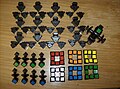 A disassembled Professor's Cube