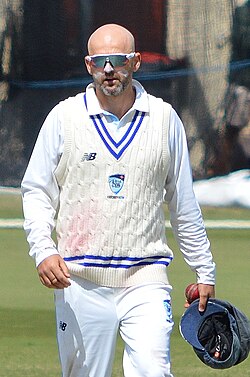 Nathan Lyon, right arm off spin bowler