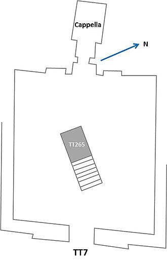 Schematic plan of Theban Tomb 7