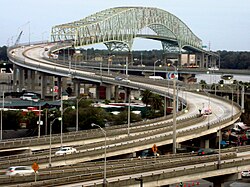 Hart Bridge view from TIAA Bank Field.