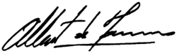 Signature of Albert II