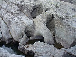 Lunar landscape of 'Jettegryter', Glacial potholes, nearby 'Trolltunga'