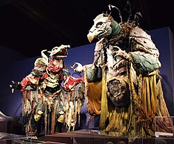 The skekMal and skekVar puppets used in The Dark Crystal: Age of Resistance