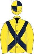 Yellow, Dark Blue cross belts, quartered cap