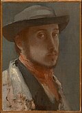 Self-Portrait (1857–58), oil on paper, mounted on canvas, 10 1/4 x 7 1/2 in. (26 x 19.1 cm), Clark Art Institute