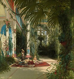 The Interior of the Palm House on the Pfaueninsel Near Potsdam, 1834