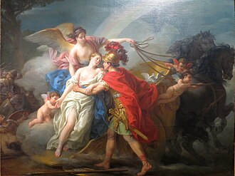 Venus, Wounded by Diomedes, Is Saved by Iris by Joseph-Marie Vien (1775)