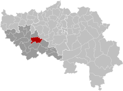 Location of Nandrin in the province of Liège