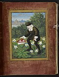 Miniature from the Petit Livre d'Amour (c. 1500), showing the author Pierre Sala [fr] depositing his heart in a marguerite flower (symbolizing his mistress, who was called Marguerite). Also worth mentioning is the miniature on fol. 13r,[29] showing two women catching winged hearts in a net.