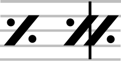 Examples of a simile and double simile marks