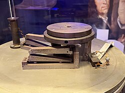 Metal plate used for the first measurement of the Casimir effect (1958)