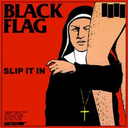 A nun embracing a man's naked leg