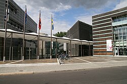 The embassies of Denmark, Finland, Iceland, Norway, and Sweden in a joint compound of Nordic Embassies in Berlin, Germany.