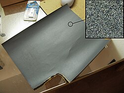 320 grit silicon carbide sandpaper, with close-up view