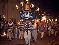 Bonfire Night celebrations in Lewes, Sussex on 5 November