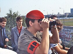 Armlet-wearing soldier of the British Royal Military Police in 1984.