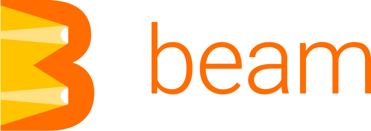 Apache Beam logo (3 color, wordmark right).svg