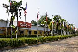 Sri City office and flags