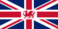 One suggested redesign of the Union Jack with the red dragon from the flag of Wales added in the centre
