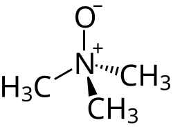 2D representation of the chemical structure of trimethylamine N-oxide .