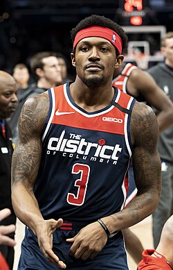 Bradley Beal of the Washington Wizards hanging out after a game