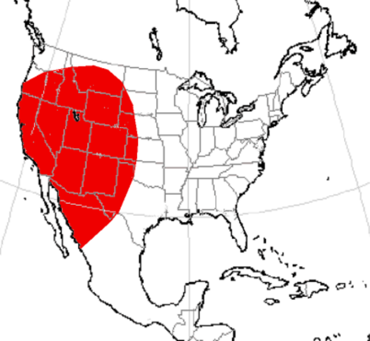 Hypertragulus range.png