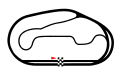 Oval track before reconfiguration